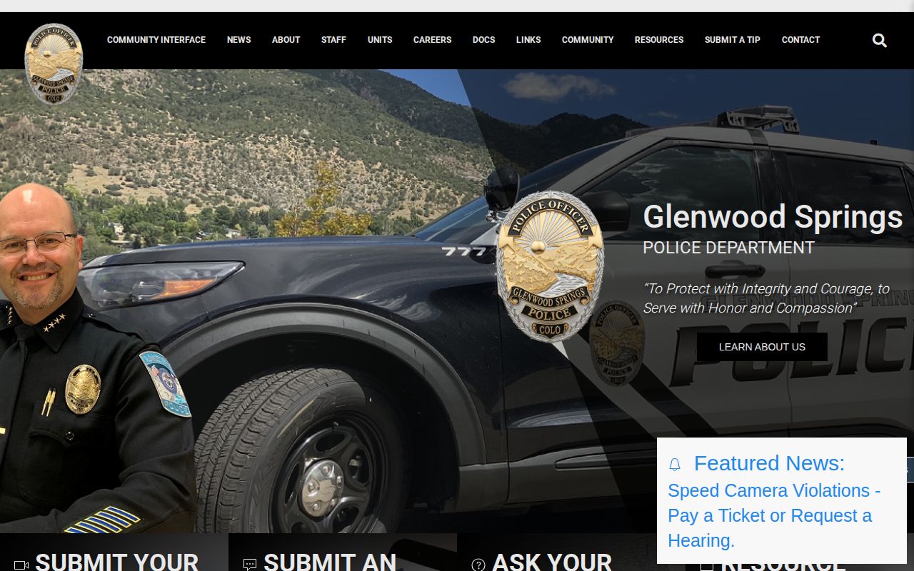 Glenwood Springs Police Department source for Garfield County arrest records